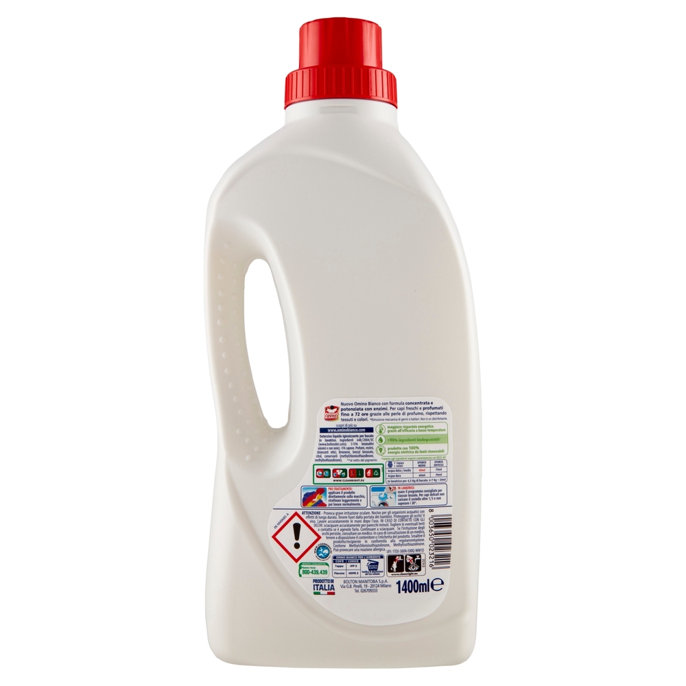 Omino Bianco Detersivo Lavatrice Liquido Igienizzante 35 Lavaggi 1400 ml